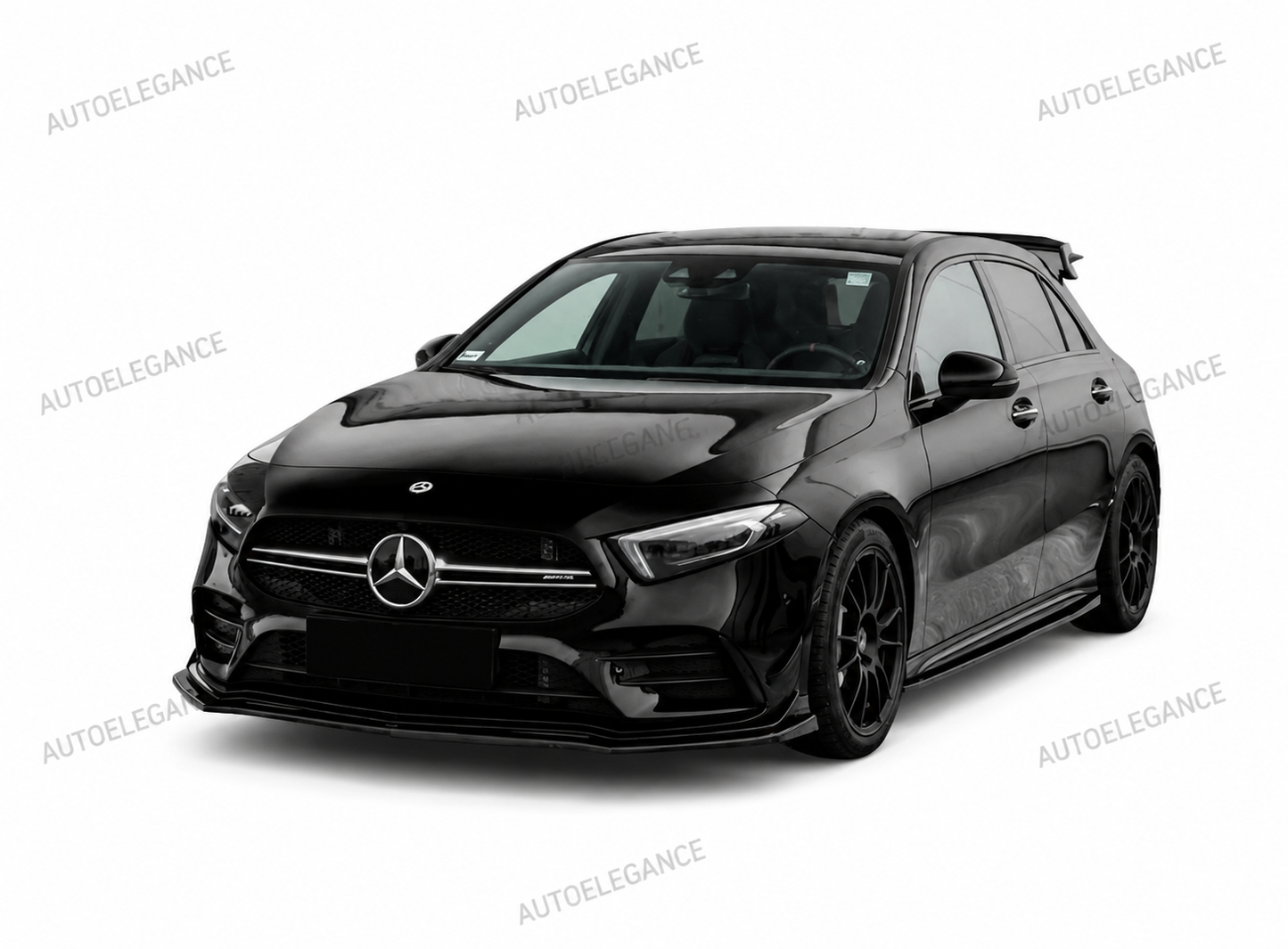 💫SOTTO MINIGONNE NERO LUCIDO PER MERCEDES CLASSE A W177💫