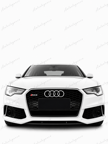 🔥ART.0675 GRIGLIA PER AUDI A6 4G C7 15-18 LOOK RS6 NERA CON BORDO CROMATO🔥