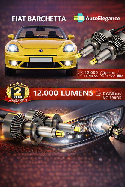 KIT LED Fiat BARCHETTA ANABAGLIANTI H7 CANBUS Bianco 6500K 360 gradi