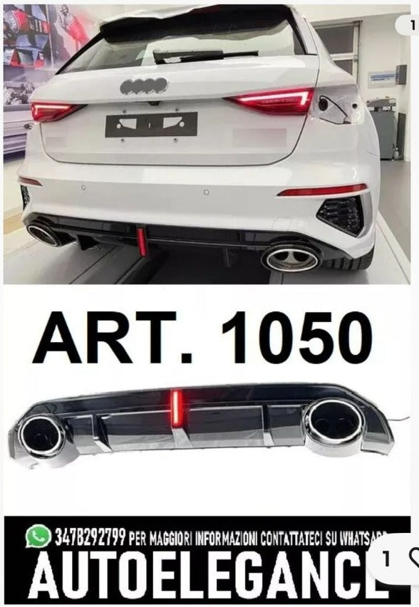 DIFFUSORE adatto per A3 8Y 2020+ SPORTBACK LOOK RS3 solo PER PARAURTI SLINE