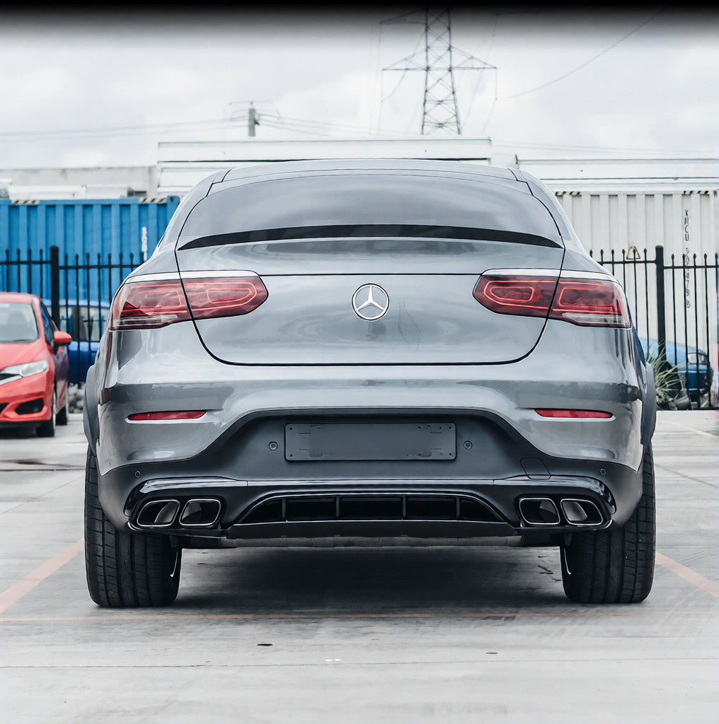 💫ART.6931 Diffusore + Terminali GLC63 AMG Look per Mercedes GLC (C253) 16-23💫