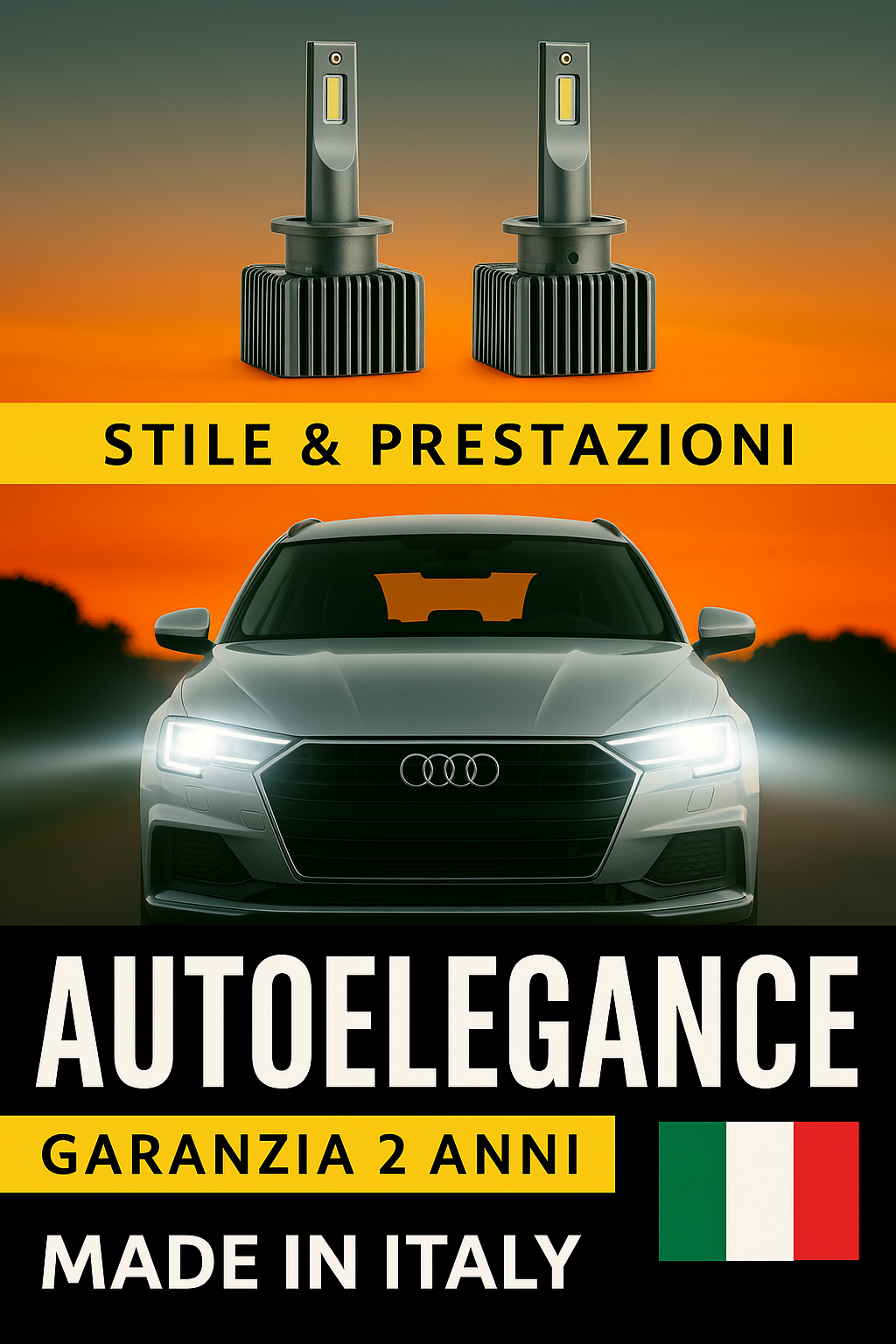 ⭐KIT LED D5S 6000K ANABBAGLIANTI PER AUDI Q7 – LUCE BIANCA POTENTE⭐