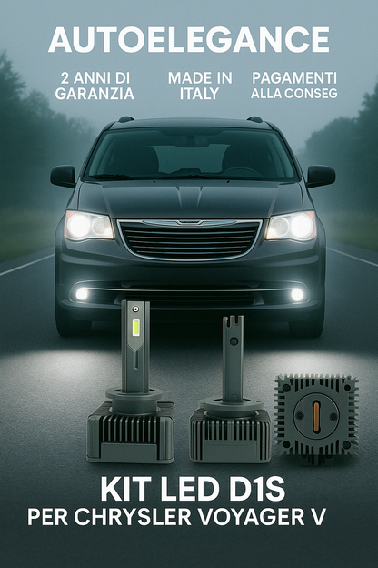 ⭐KIT XENON D1S 6000K ANABBAGLIANTI PER CHRYSLER VOYAGER V – LUCE BIANCA POTENTE⭐