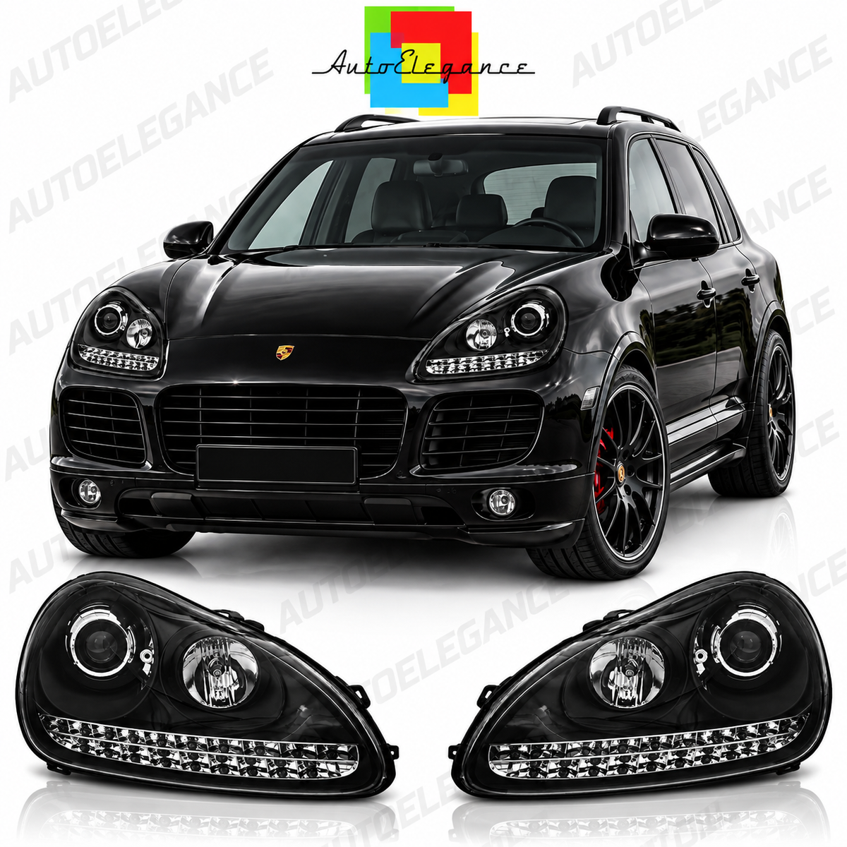 ART.4905 FARI ANTERIORI ADATTO  PER PORSCHE CAYENNE 2002-2006
