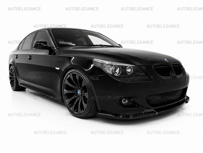 0058⭐SPLITTER ANTERIORE ADATTO PER BMW SERIE 5 E60 E61 M TECH ABS NERO LAMA⭐