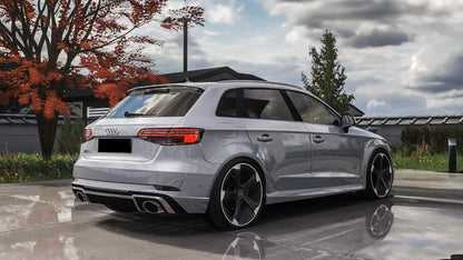 💥1033158 PARAURTI ANTERIORE ADATTO PER AUDI A3 2016-2020 NERO💥