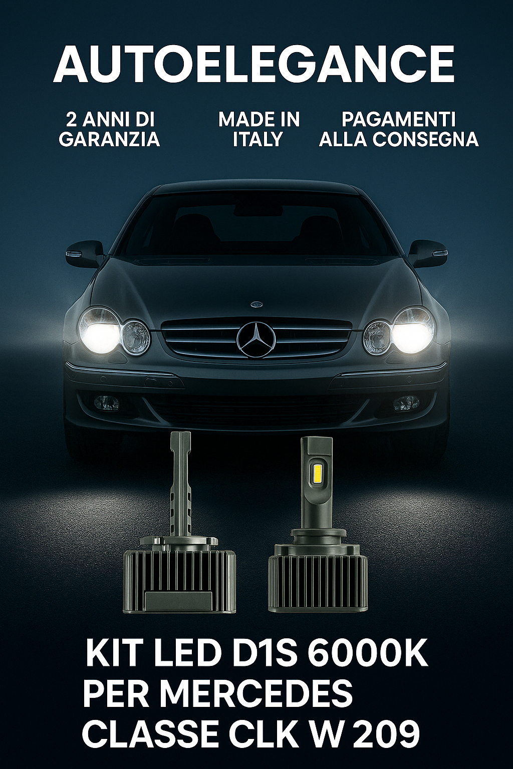 ⭐KIT XENON D1S 6000K ANABBAGLIANTI PER MERCEDES CLK W209 – LUCE BIANCA POTENTE⭐