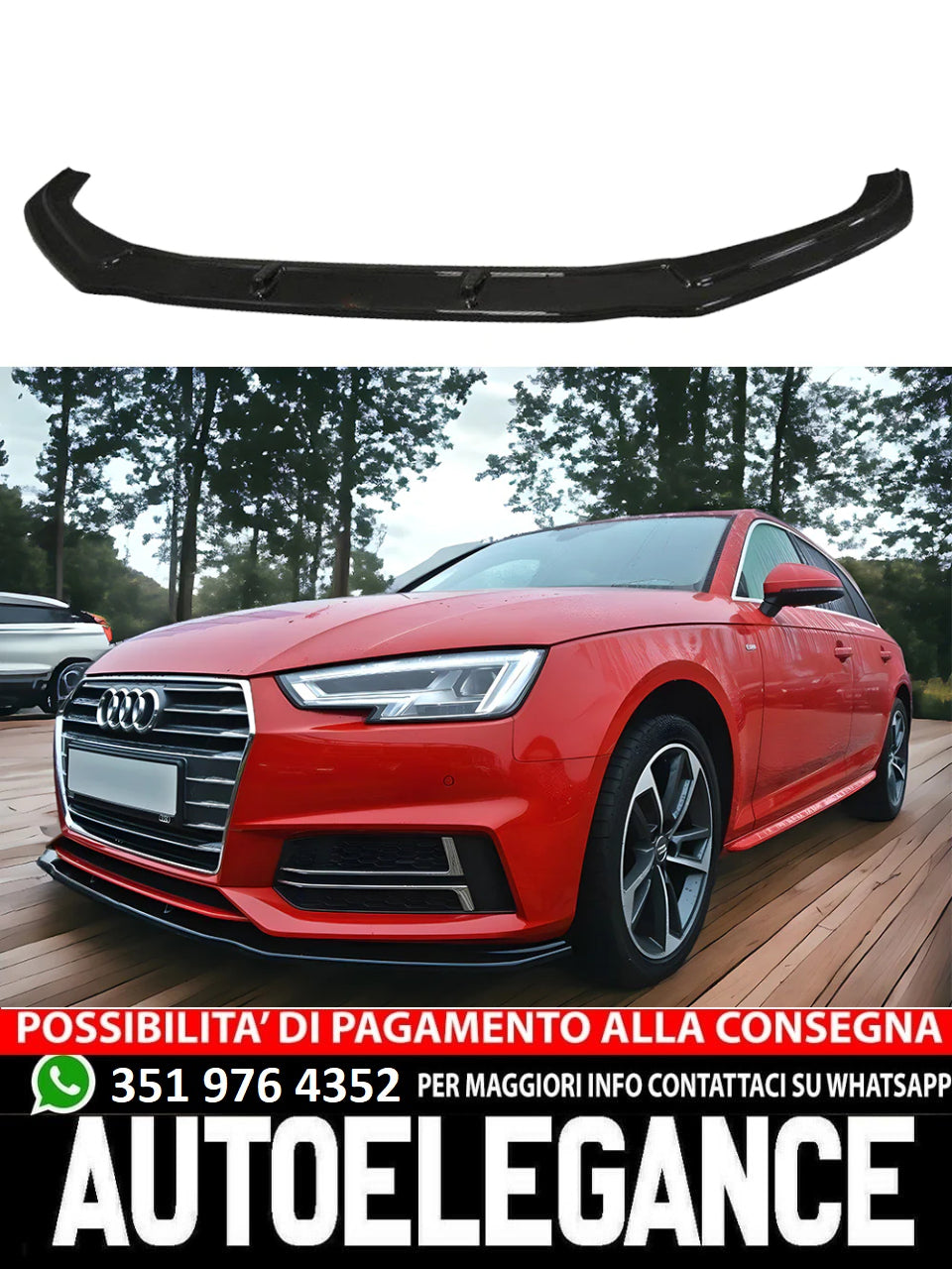 Splitter adatto per AUDI A4 S-Line B9 2016-2019