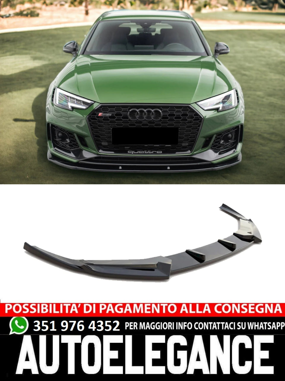 Splitter adatto per AUDI RS4 B9 2017-2019