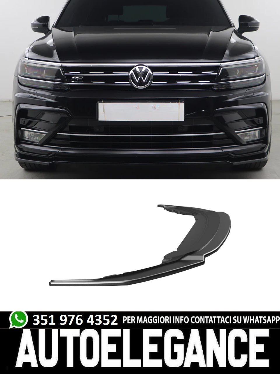 Front Splitter Suitable for VW Volkswagen Tiguan MK2 R-Line 2015-2020 