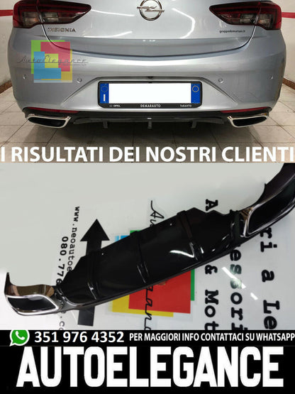 ✨0435 DIFFUSORE POSTERIORE ADATTO PER OPEL INSIGNIA B 2018+ LOOK NERO LUCIDO✨