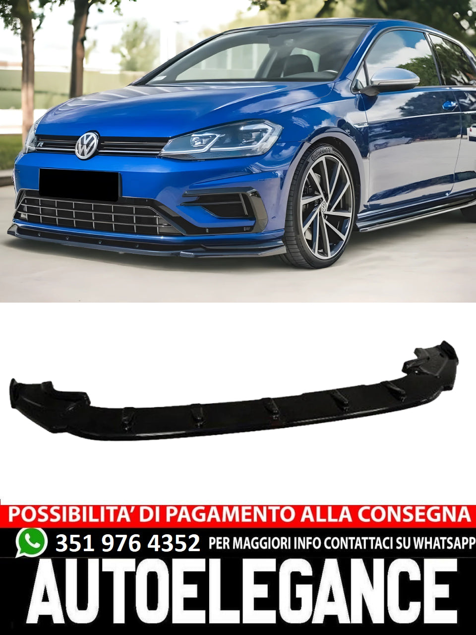 SPLITTER suitable for VW Volkswagen Golf MK 7.5 R 2017-2020 