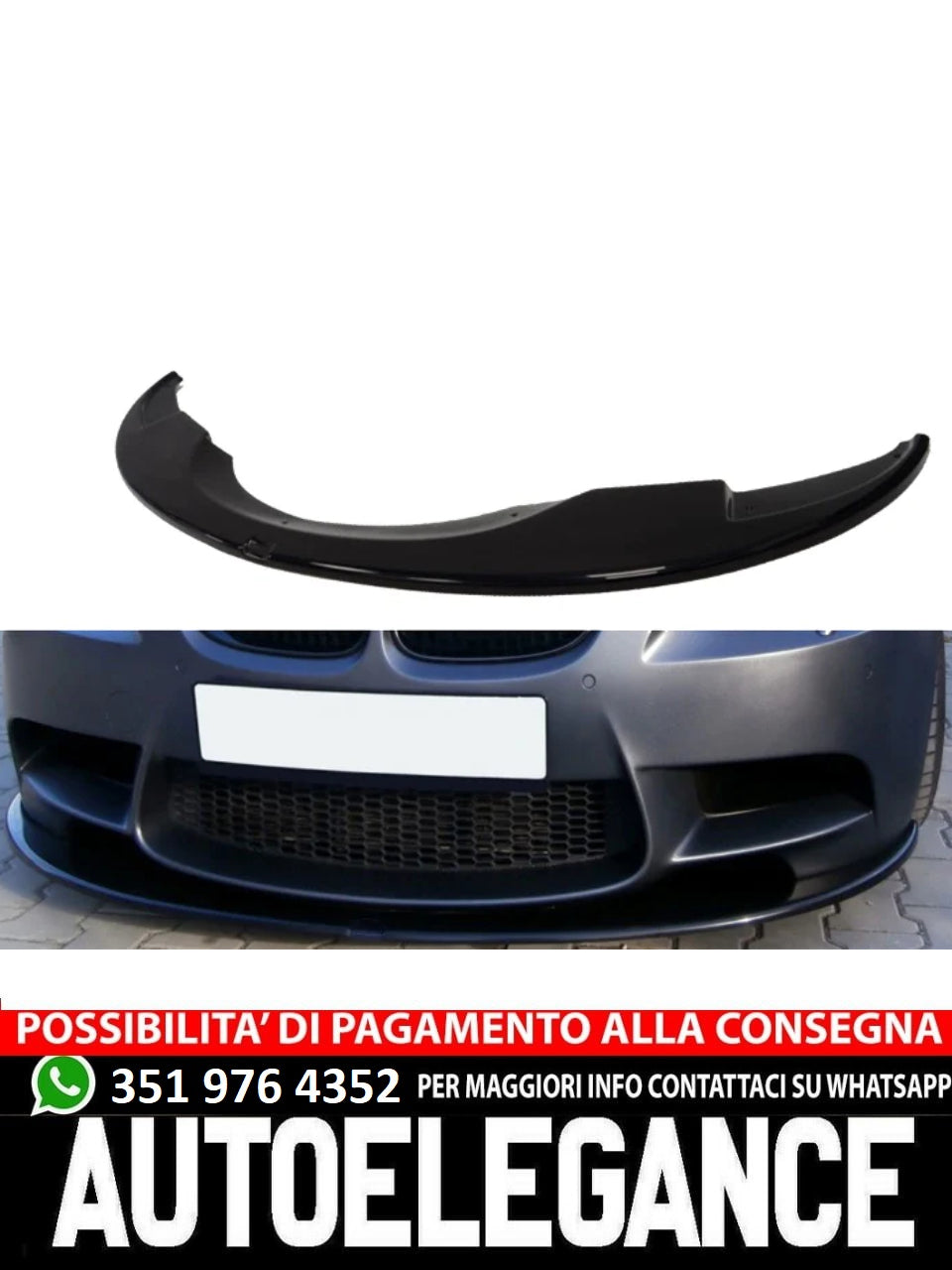 SPLITTER ADATTO PER BMW M3 Series E92/E93 Prefacelift (Coupe&Cabrio) 2008-2012