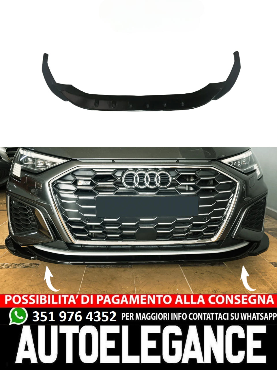 Splitter suitable for AUDI A3 S-Line / S3 8Y 2020+