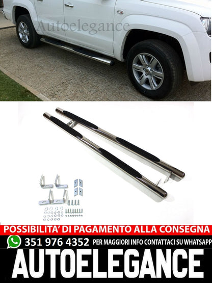 PEDANE ADATTE PER VW AMAROK 2010+  SOTTOPORTA LATERALI IN ACCIAIO INOX