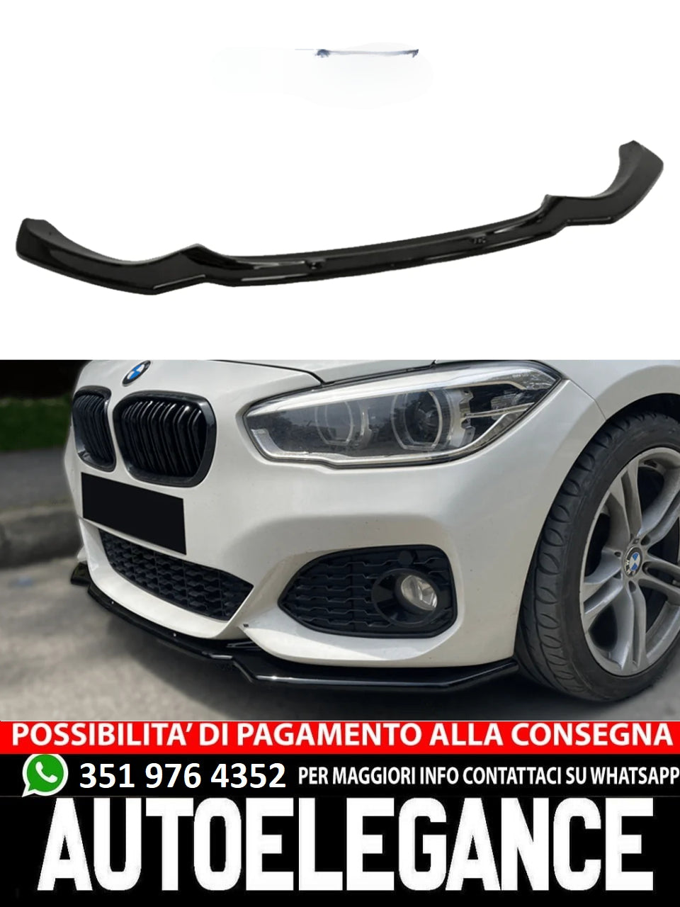 Splitter adatto per BMW 1 Series F20-F21 M-Power Facelift 2015-2019