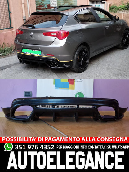 ✨DIFFUSORE POSTERIORE ADATTO PER ALFA ROMEO GIULIETTA NERO LUCIDO✨