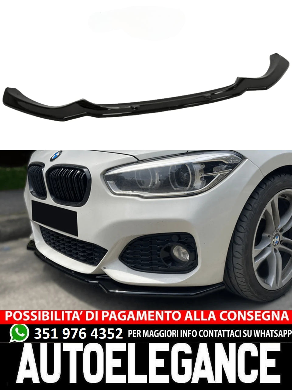 Splitter suitable for BMW 1 Series F20-F21 M-Power Facelift 2015-2019 