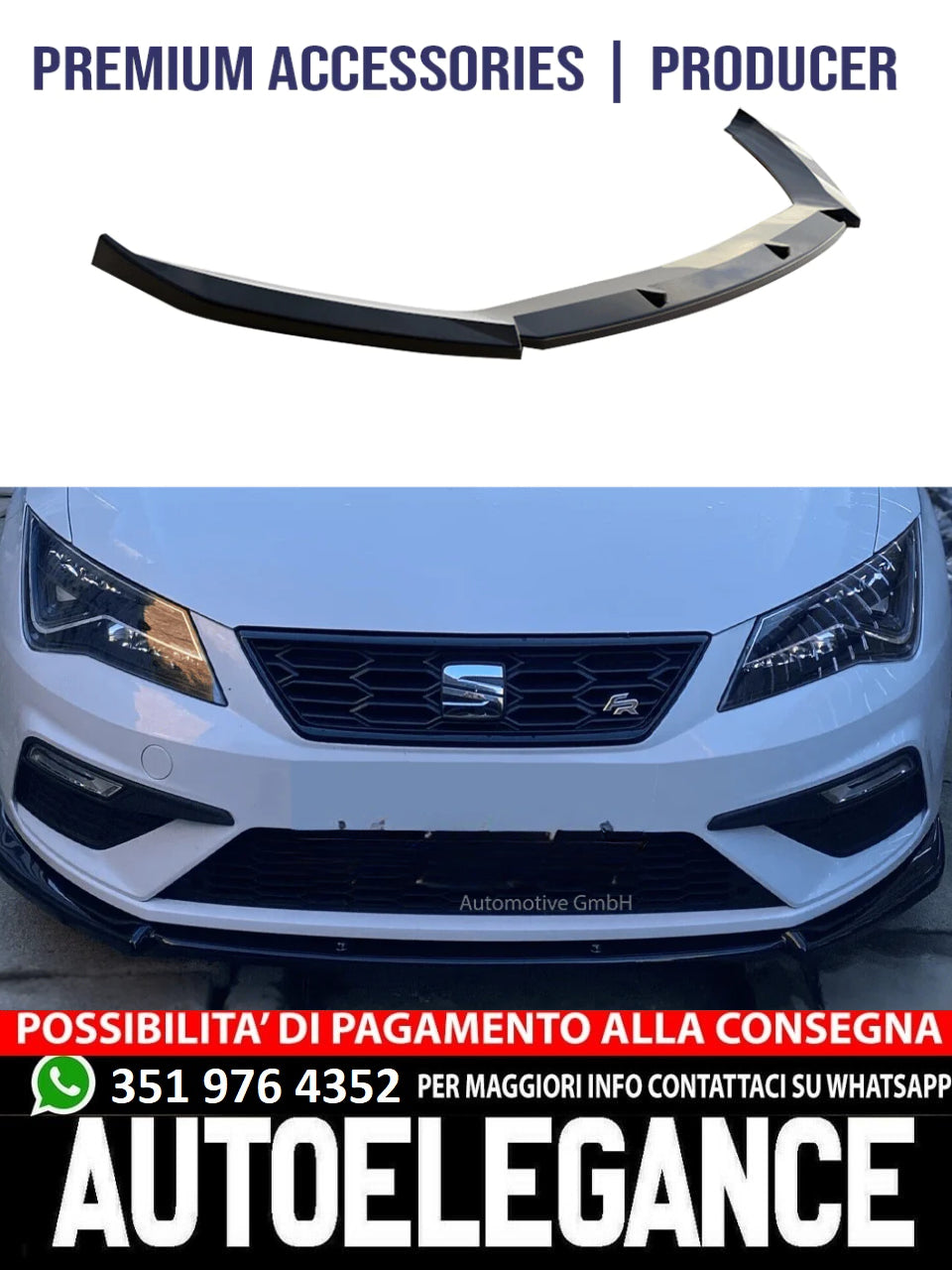 Splitter adatto per SEAT Leon FR / Leon Cupra MK3 Facelift 2017-2019