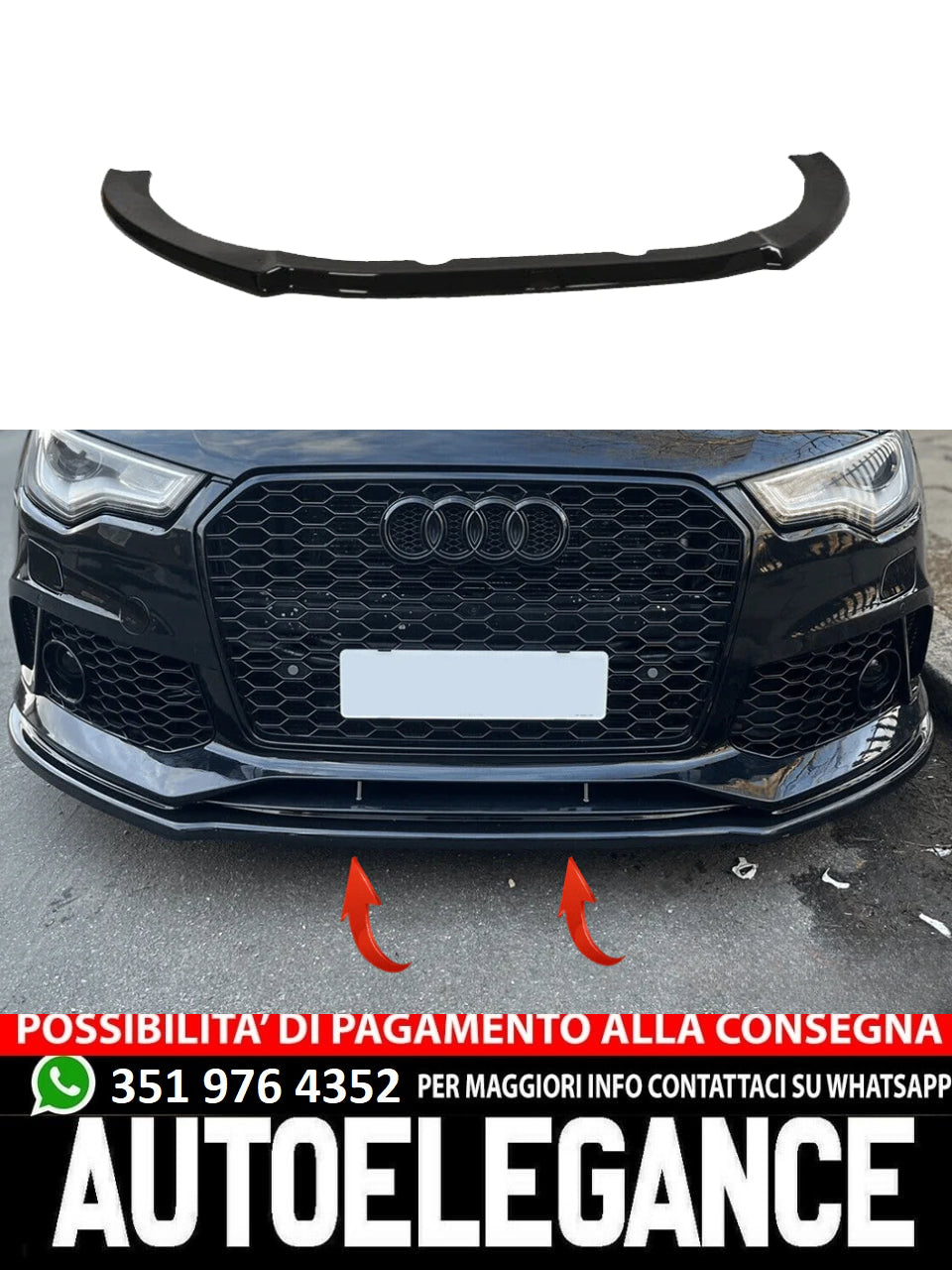 Splitter adatto per AUDI RS6 C7-C7 Facelift 2013-2017