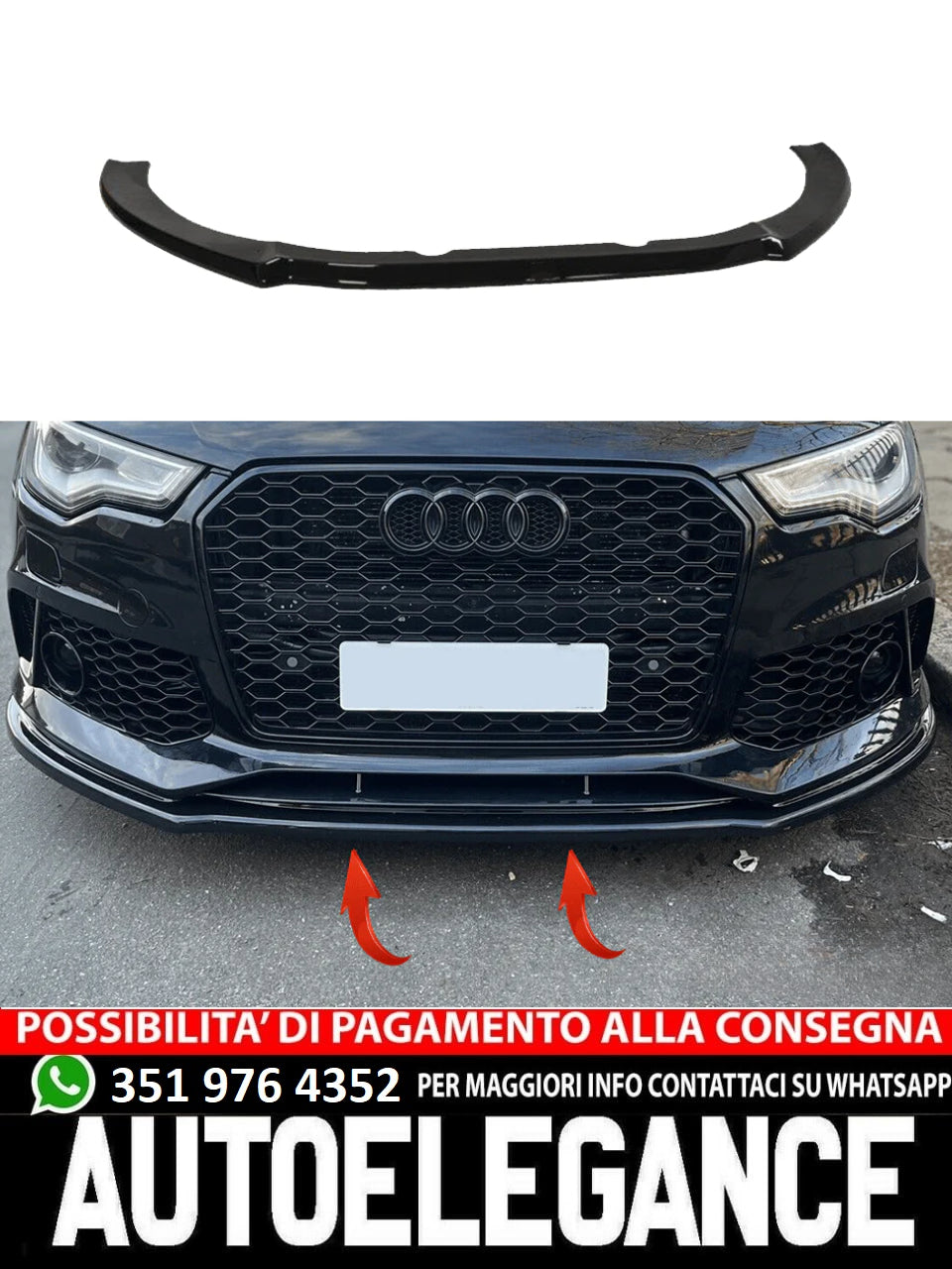 Splitter adatto per AUDI RS3 8V FL 2017-2020
