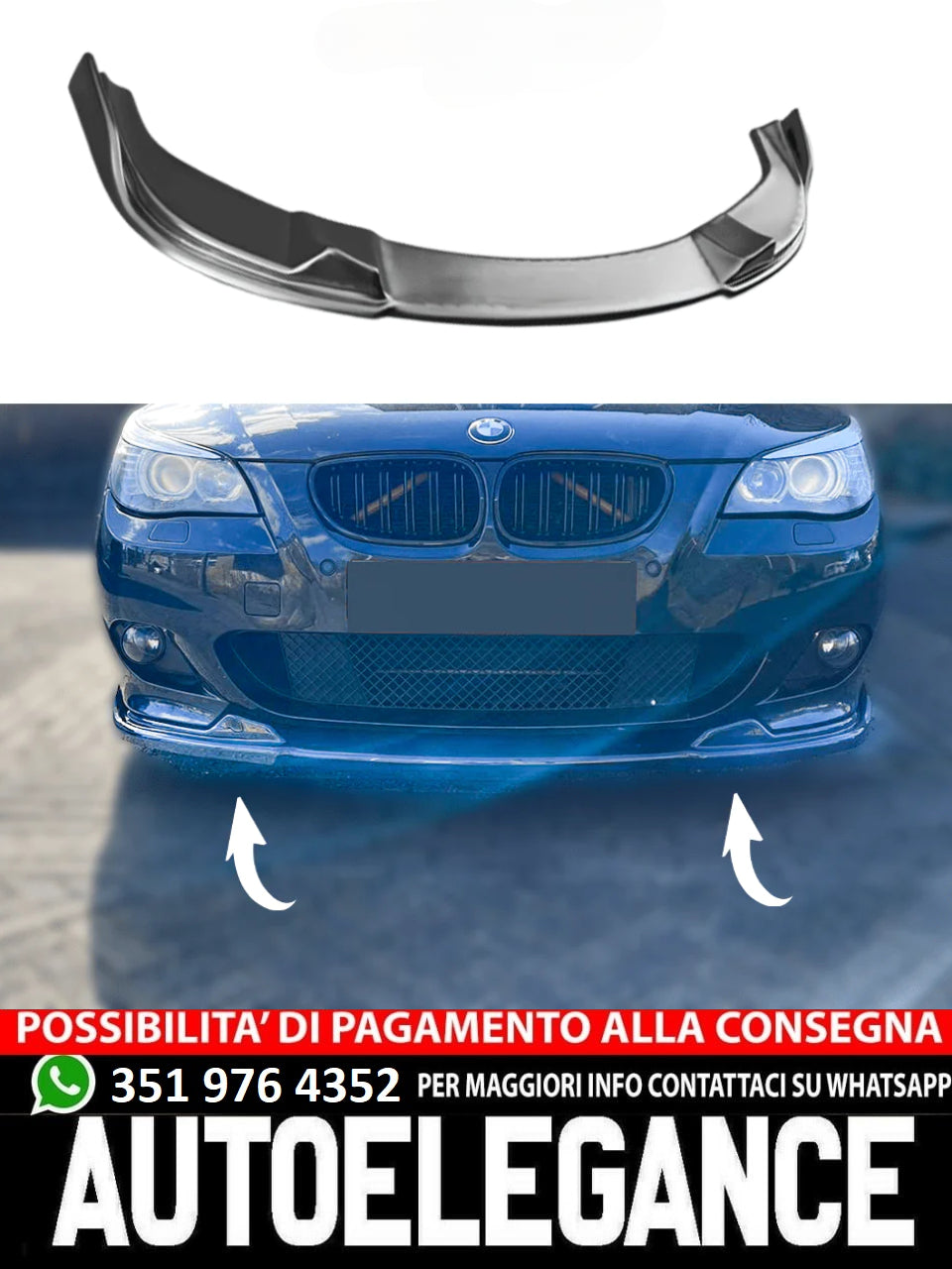 Splitter adatto per BMW 5 Series E60 E61 M-Pack 2003-2010