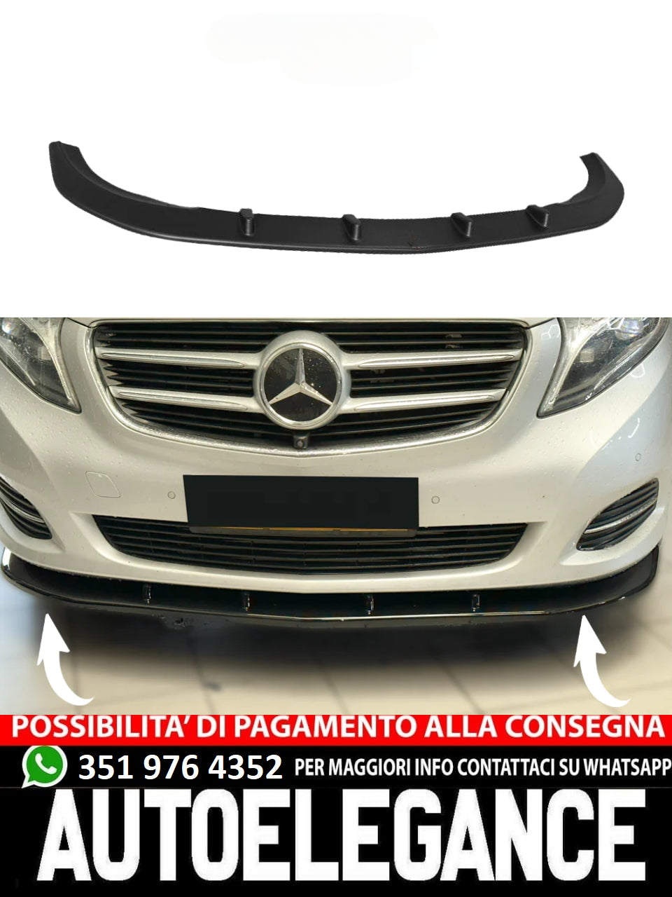 Splitter suitable for MERCEDES V Class W447 2014-2019 