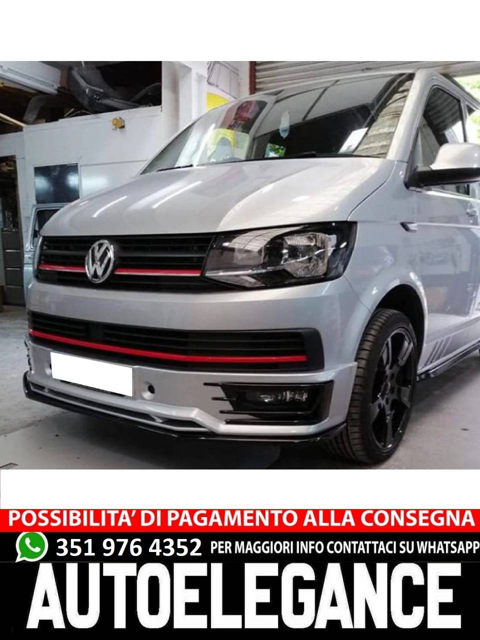 Splitter adatto per VW Volkswagen Transporter T6 Sportline 2015-2019