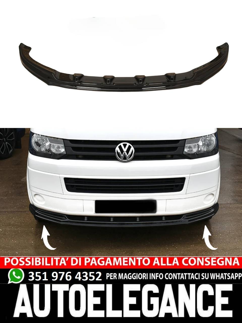 Splitter suitable for VW Volkswagen Transporter T5.1 2010-2015 