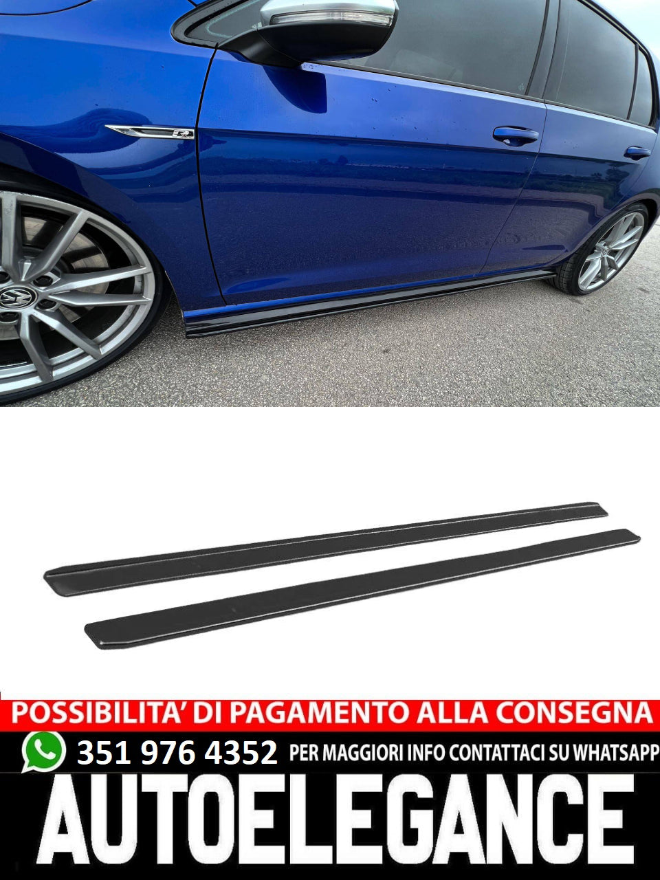 Minigonne adatta per VW Volkswagen Golf MK 7.5 R 2017-2020