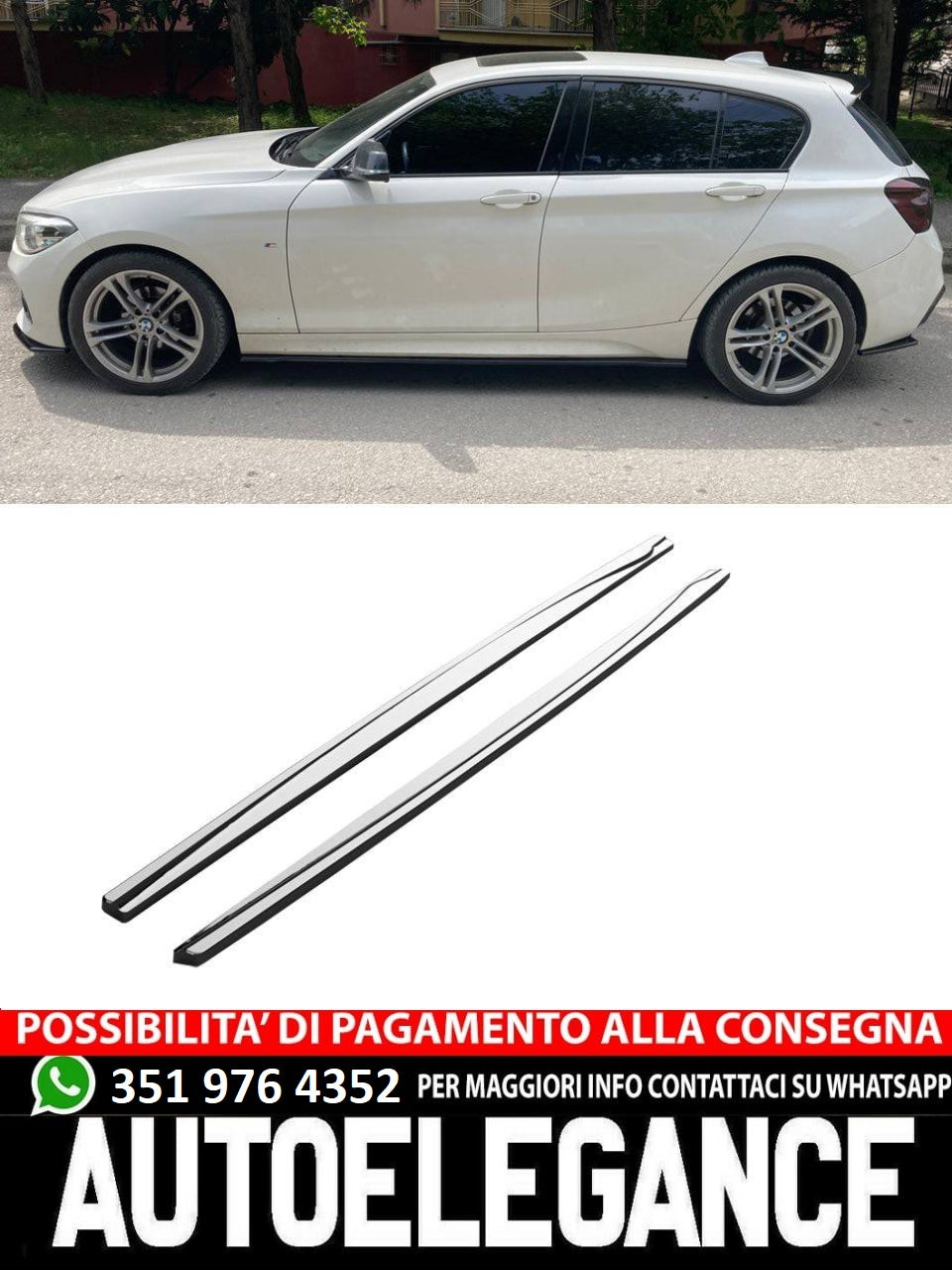 Side Skirts Fit For BMW 1 Series F20/F21 M-Power Facelift 2015-2019 (2 Pcs)