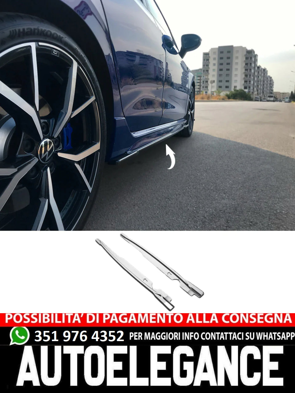 Minigonne adatte per VW Volkswagen Golf R MK8 2020+