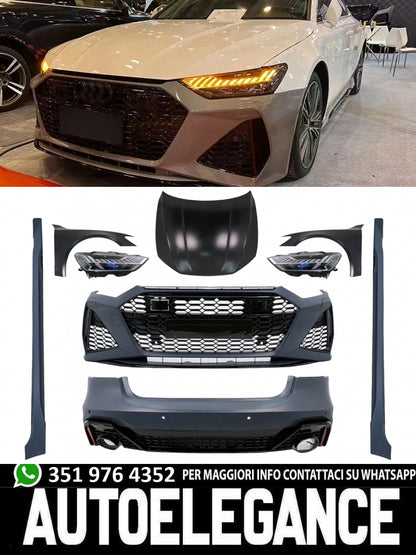 Kit carrozzeria larga completo adatto per Audi A7 4G (2010-2017) Conversione a 2020+ RS Design