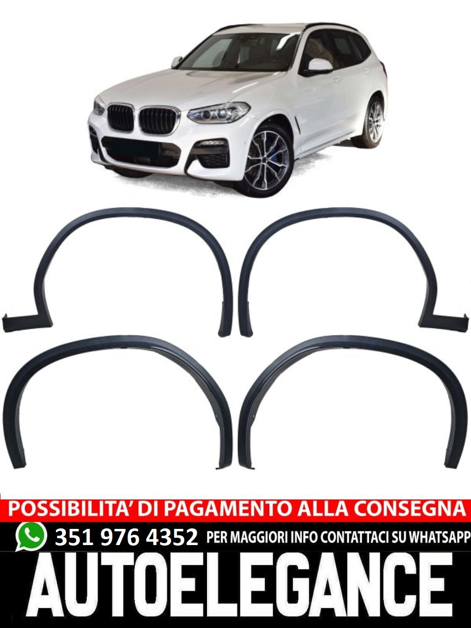 Set parafanghi ruota adatto per BMW iX3 G08 dal 2020