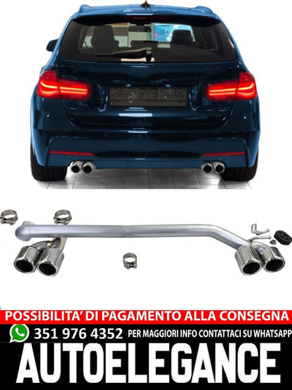 Terminale di scarico Duplex 4 Pipe Look Conversion adatto per BMW F30 F31 320 325 328 330