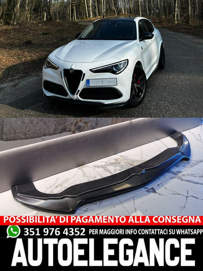 SPLITTER SUITABLE FOR ALFA ROMEO STELVIO GLOSSY BLACK LOOK SPORTY DESIGN 