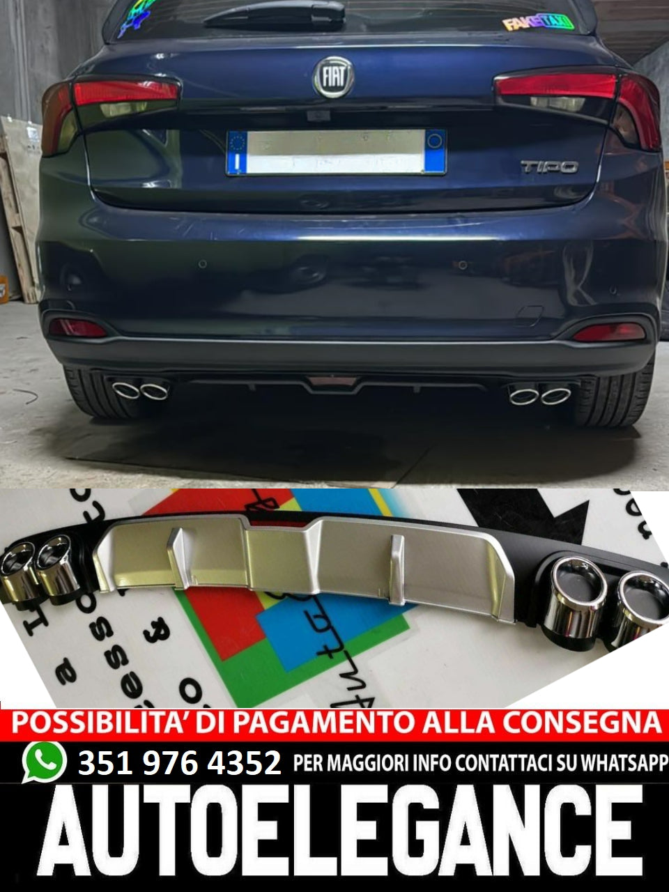 DIFFUSORE POSTERIORE ADATTO PER PEUGEOT 508 SW LOOK SPORTIVO