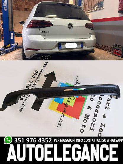 DIFFUSORE SOTTO PARAURTI VW GOLF VII 7.5 DAL 2017+ ESTRATTORE POSTERIORE GTI GTD