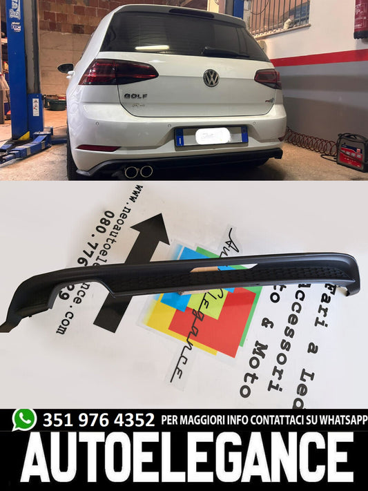 DIFFUSORE SOTTO PARAURTI VW GOLF VII 7.5 DAL 2017+ ESTRATTORE POSTERIORE GTI GTD