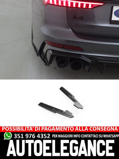 Splitter Laterali Posteriori adatti per AUDI S6 C8 (Sedan-Avant) 2019+