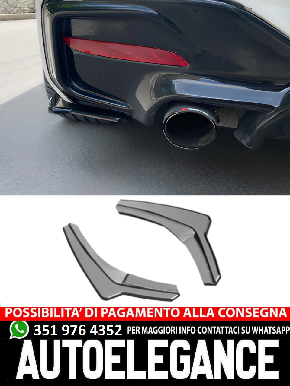 Splitter laterali adatti per BMW Serie 1 f20 f21 m power facelift 2015-2019