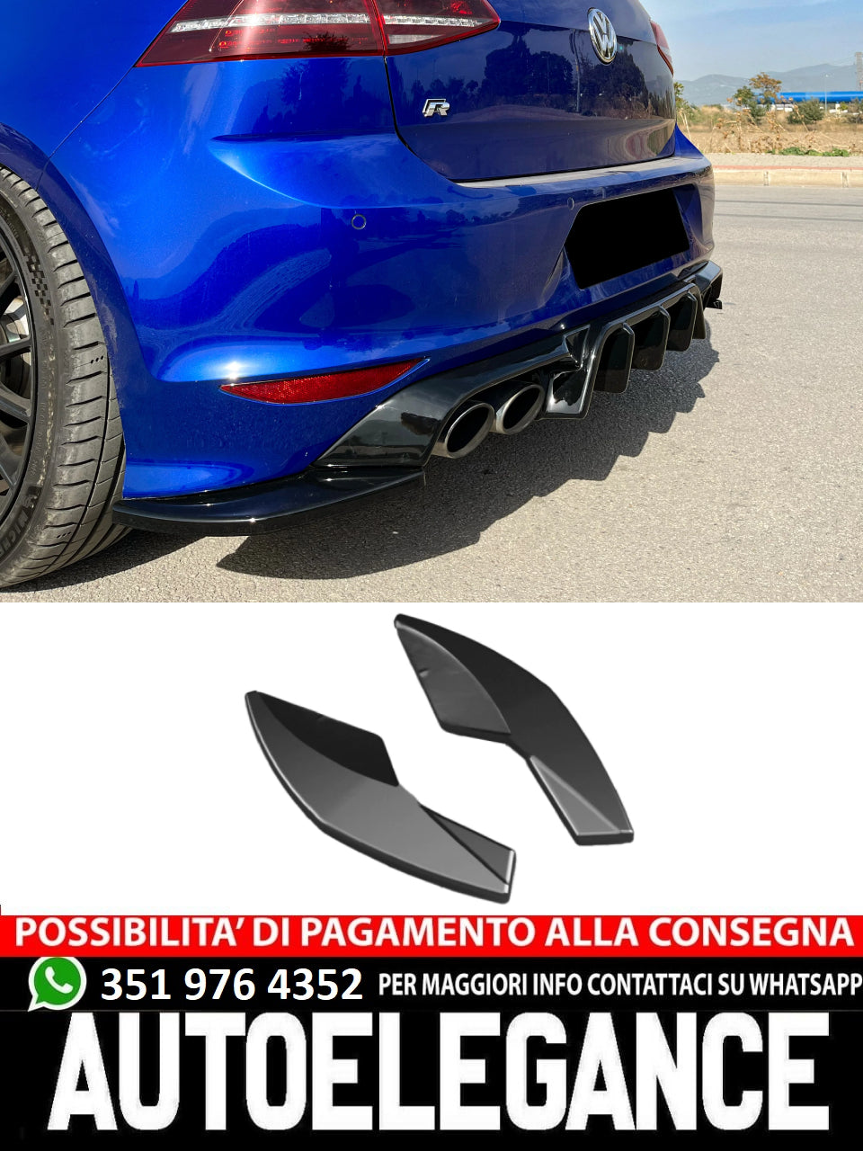 Side splitters suitable for VW Volkswagen golf mk 7R 2013-2016 