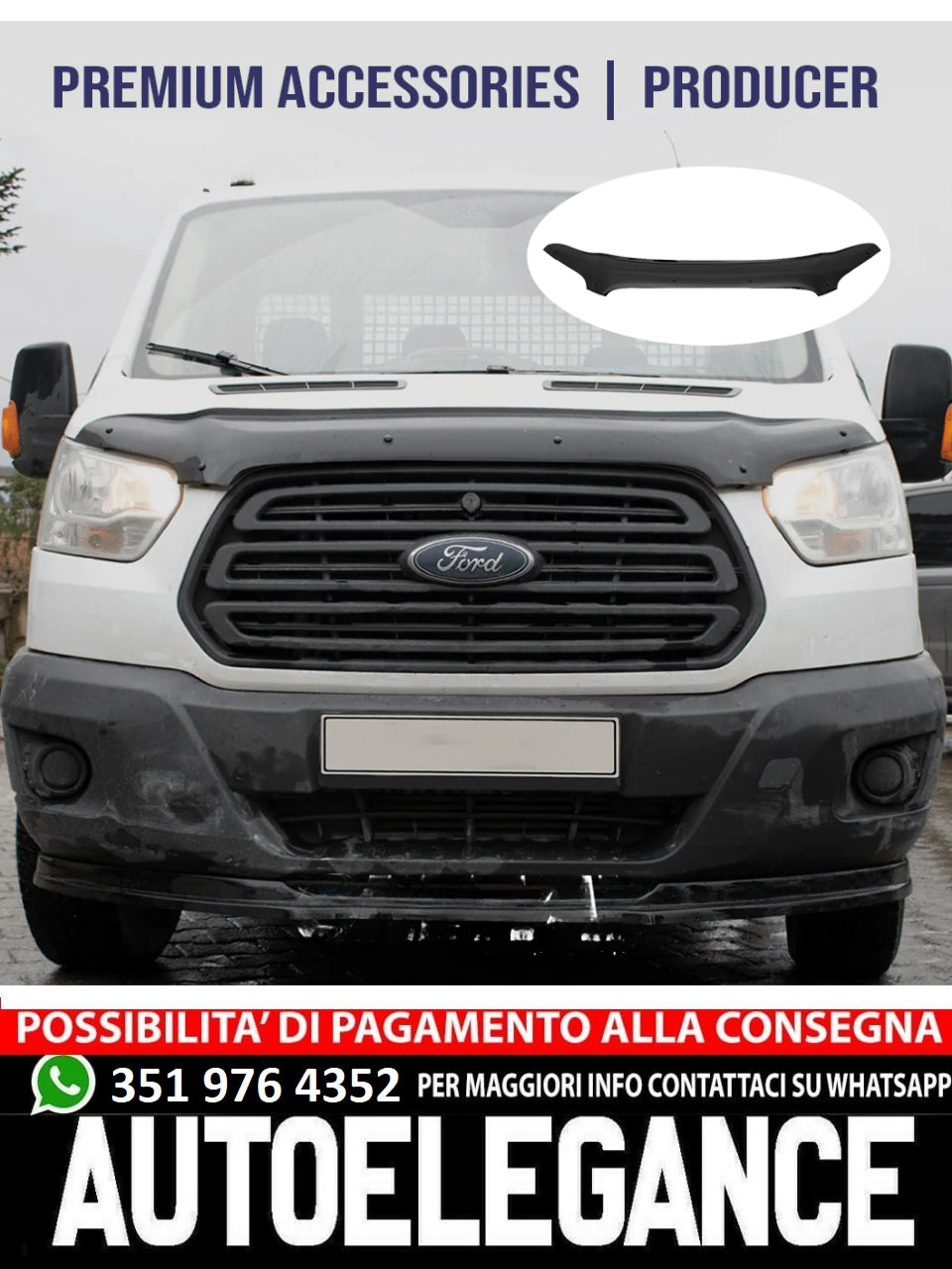 Protezione Cofano adatti per FORD Transit MK8 2014-2019