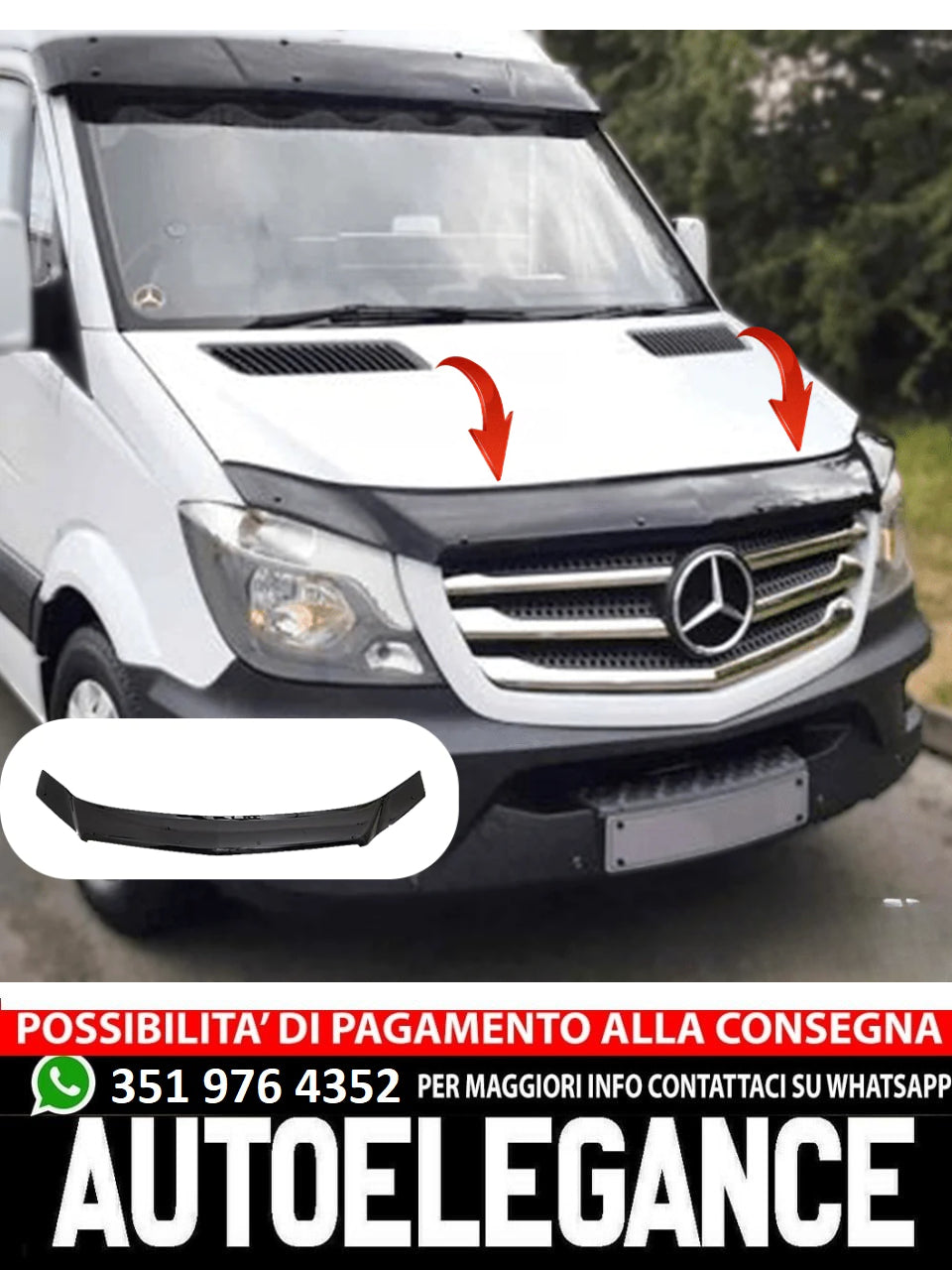 Bonnet Protector suitable for MERCEDES Sprinter W906 Facelift 2014-2018 