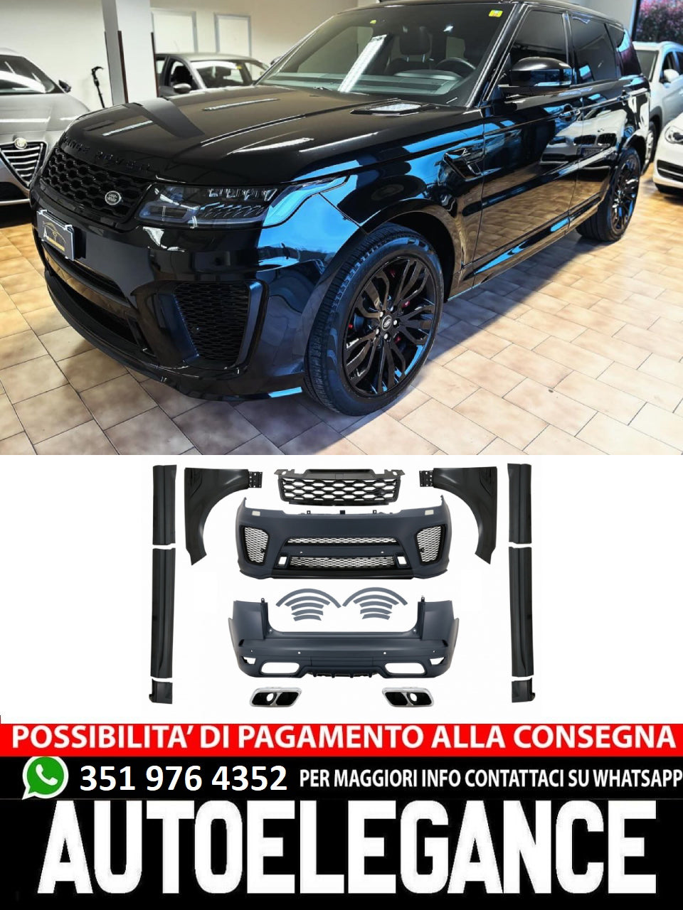 ✨Bodykit completo adatto per Range Rover Sport L494 2013-2017 Conversione SVR 19