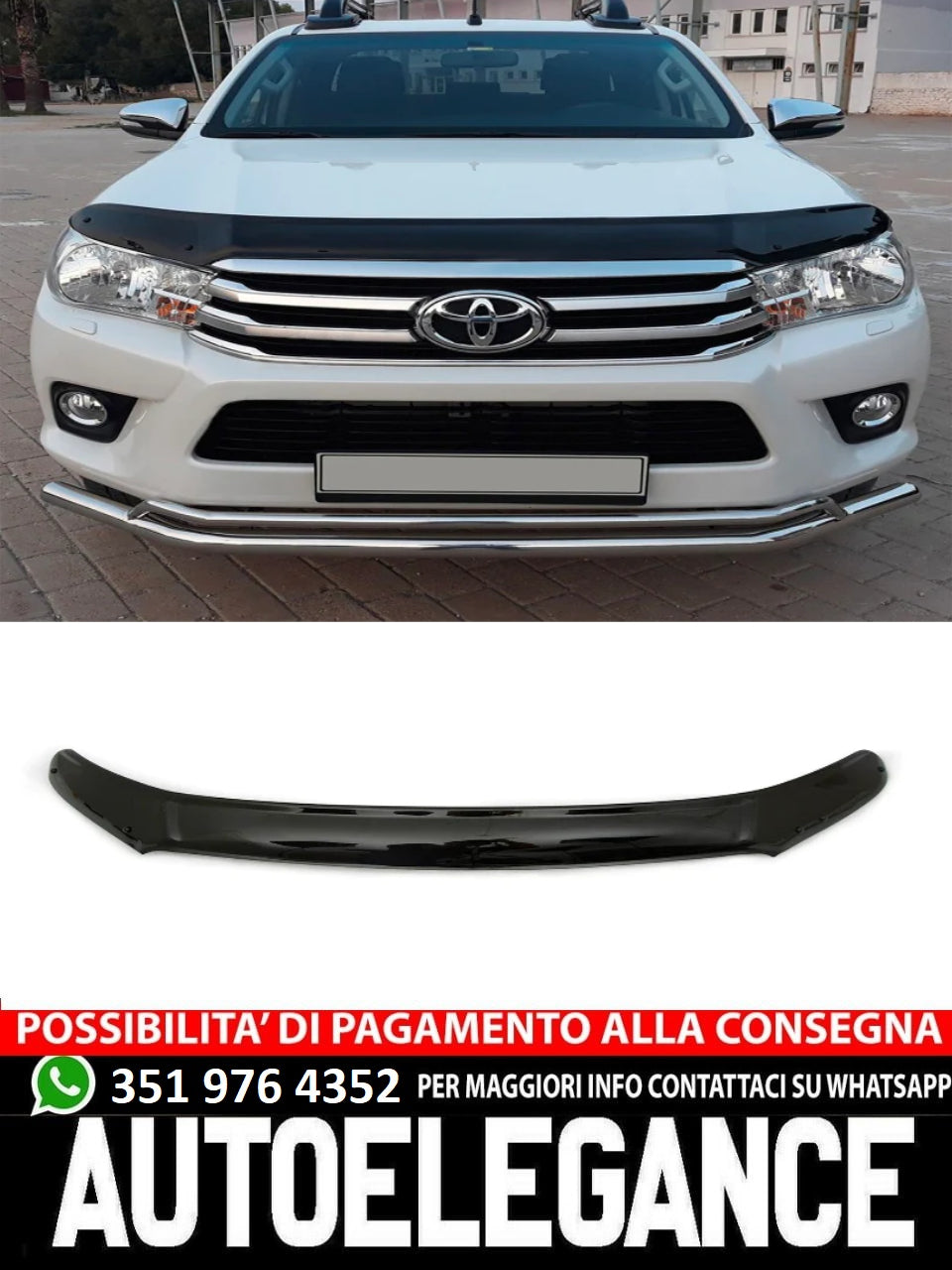 Protezione Cofano adatto per TOYOTA Hilux 8TH Generation 2015-2020