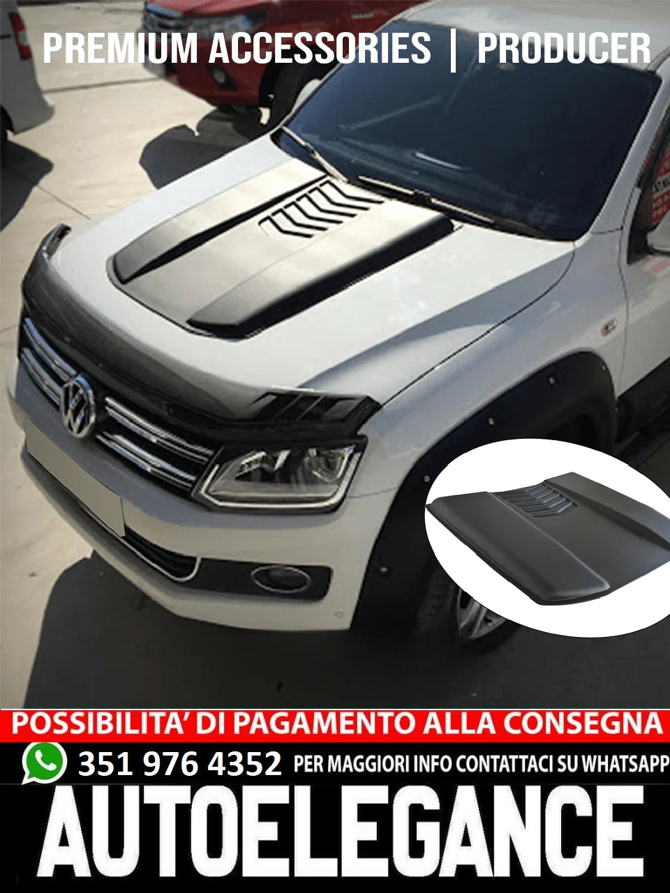 Presa D'aria Sul Cofano adatto per VW VOLKSWAGEN Amarok MK1/MK1 Facelift 10-22