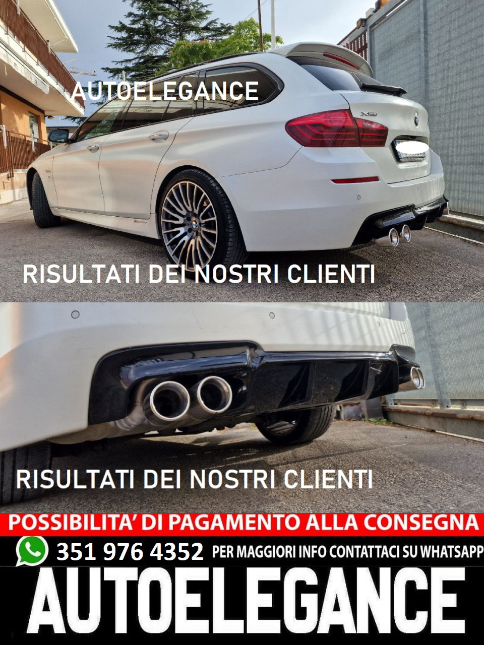 Paraurti F11 look M5 adatto per BMW serie 5 station F11