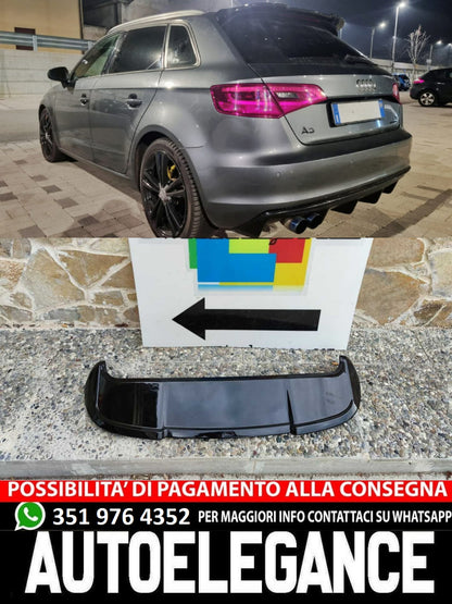 WING SUITABLE FOR AUDI A3 8V SPORTBACK 2012-2018 GLOSSY BLACK