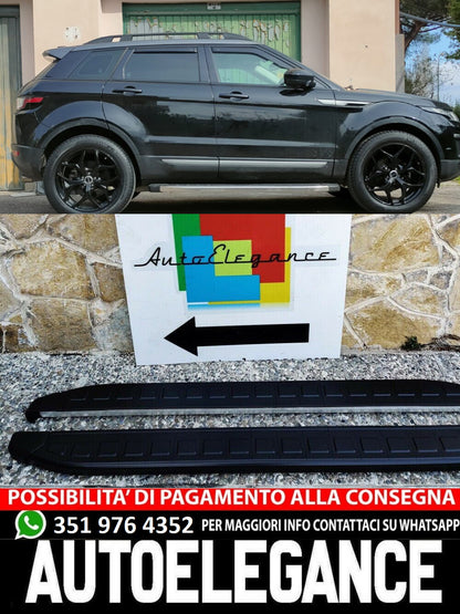 RUNNING BOARDS SUITABLE FOR RANGE ROVER EVOQUE L538 2011-2018 BLACK LOOK + BRACKETS